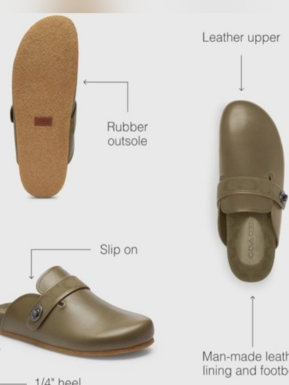 Coach Clogs - Picture 4 of 4